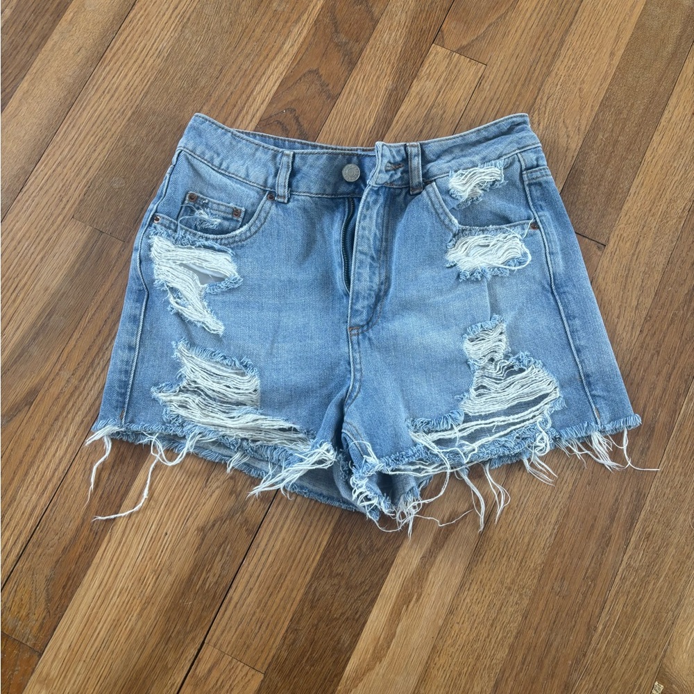 Topshop Distressed Denim Women Shorts size 6